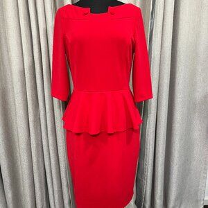 MUXXN Women's 50s Vintage Midi Peplum Dress